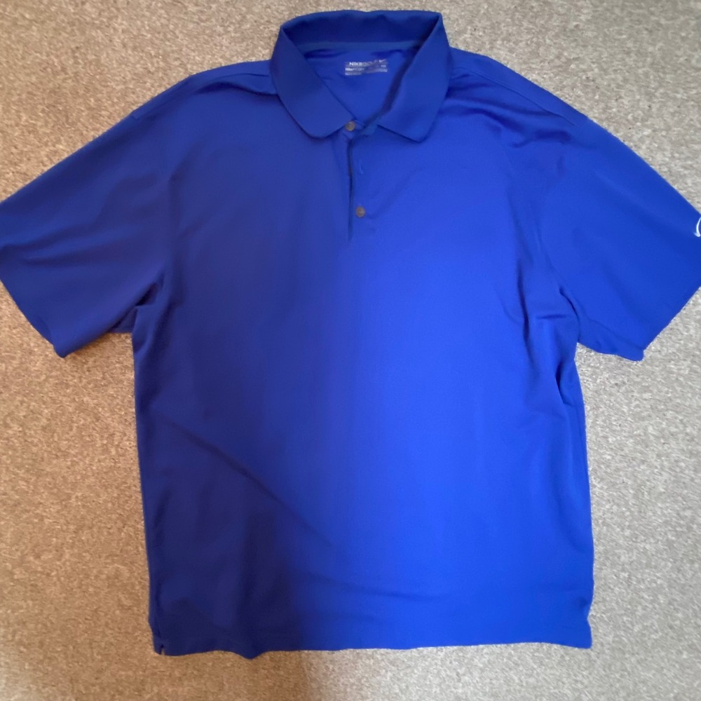 Nike Golf Dri-FIT Polo Shirt Men's M Royal Blue Short Sleeve Athletic